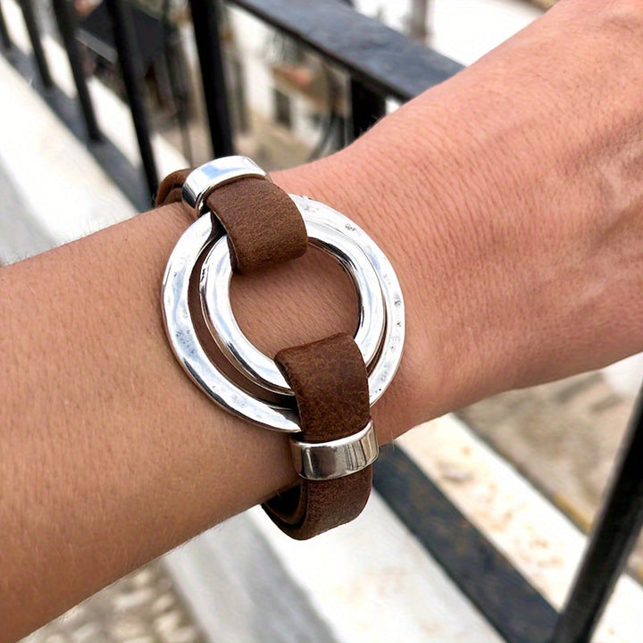 Bracciale Vintage Boho a Doppio Cerchio