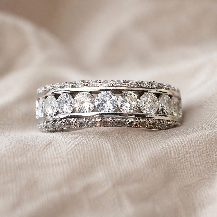 Anello in Zirconia Paved Chunky