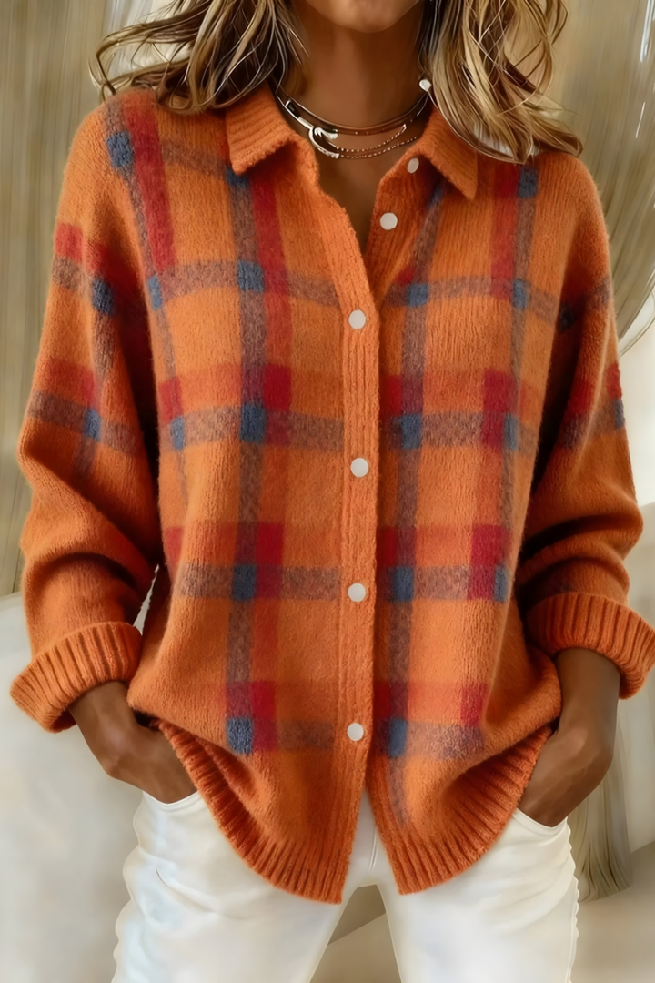 ANNA | CARDIGAN A RIGHE IN MAGLIA