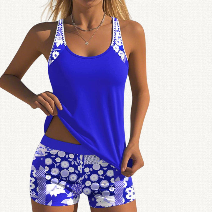 Vera | Tankini Scollo con Shorts Floreale
