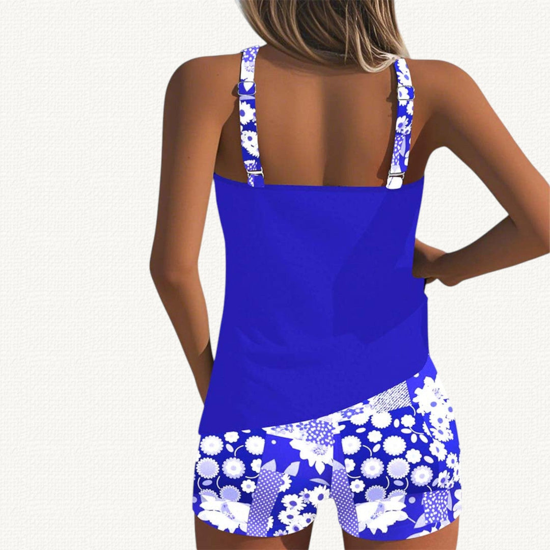 Vera | Tankini Scollo con Shorts Floreale