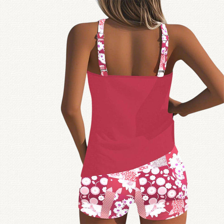 Vera | Tankini Scollo con Shorts Floreale