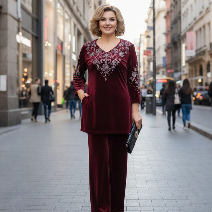 Elvire | Elegante completo due pezzi in velluto