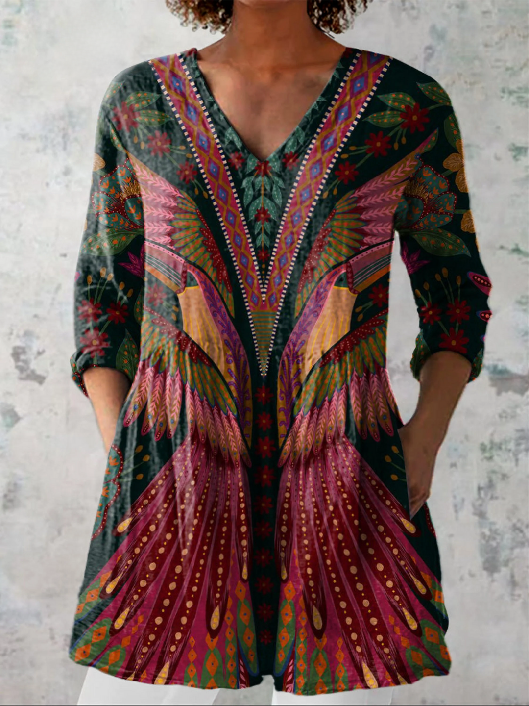 Manon | Blusa lunga con scollo a V