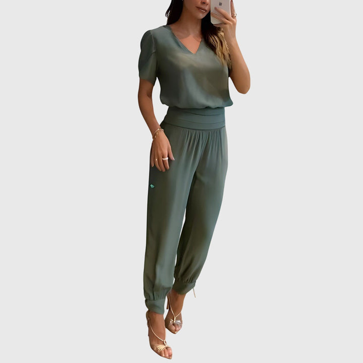 Jennifer™ | Completo trendy con blusa e pantaloni
