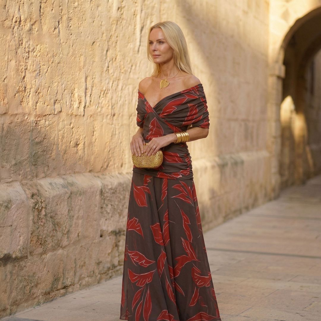 Astrid | Abito elegante con motivo vegetale