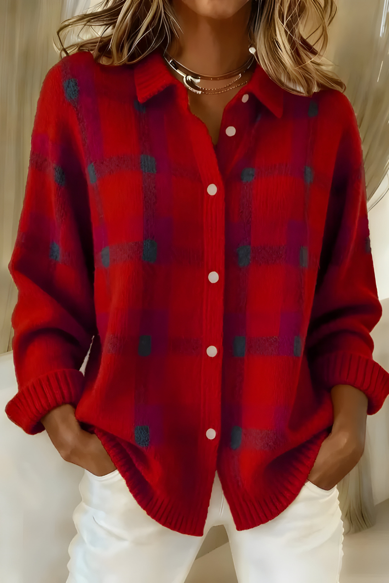 ANNA | CARDIGAN A RIGHE IN MAGLIA
