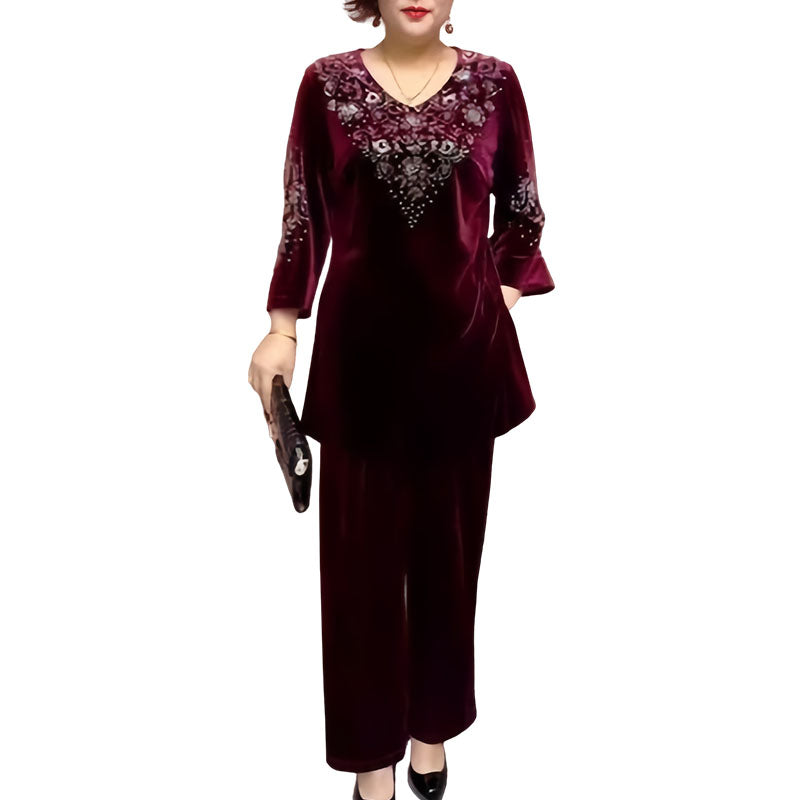 Elvire | Elegante completo due pezzi in velluto