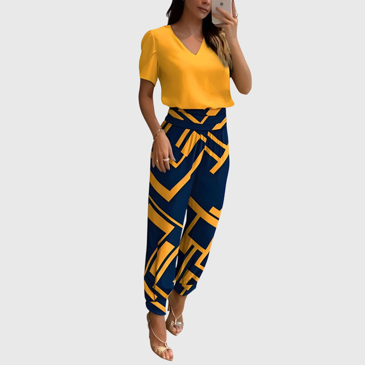 Jennifer™ | Completo trendy con blusa e pantaloni