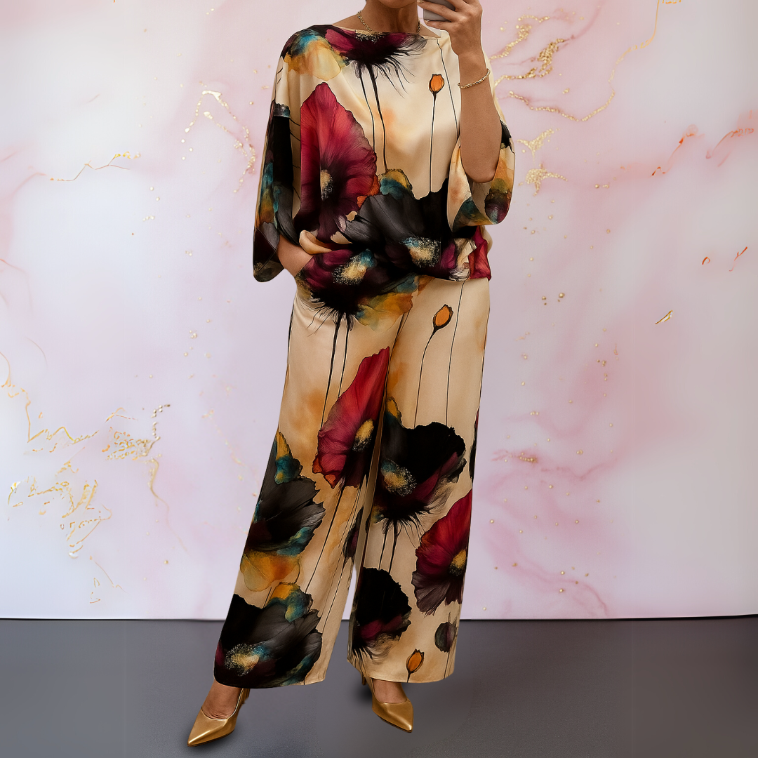 Maelora™ | Completo due pezzi in satin da donna