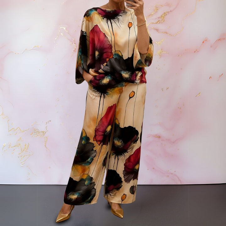 Maelora™ | Completo due pezzi in satin da donna