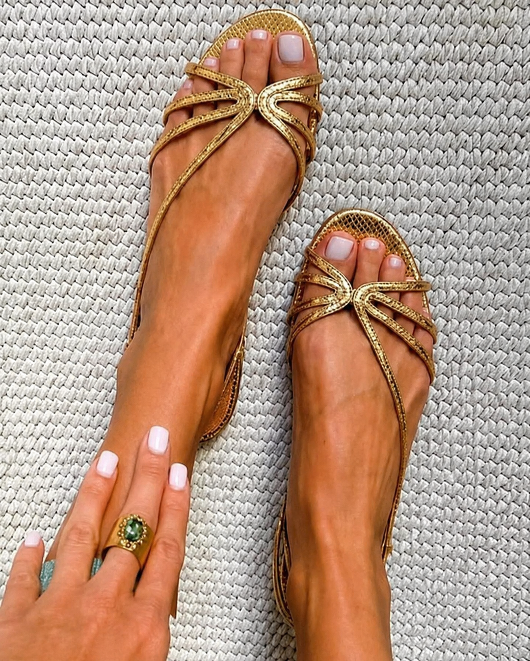 Emma | Sandali Dorati Eleganza Estiva