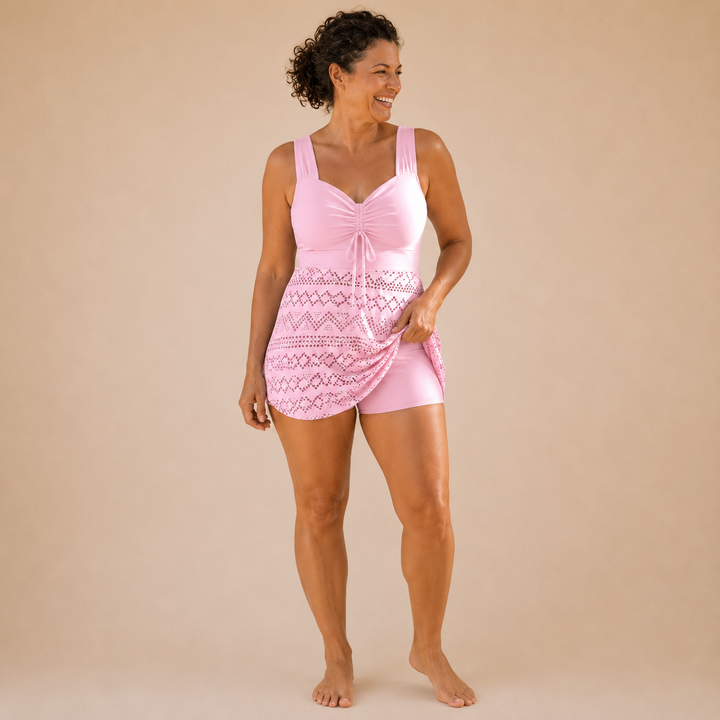 Sombra | Tankini con Gonna in Maglia Stampata