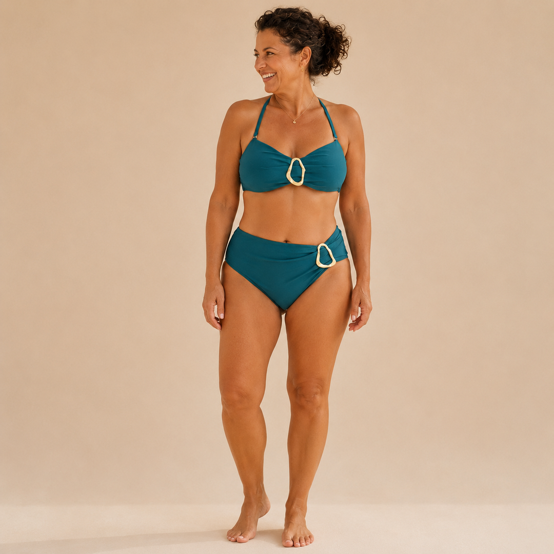 Dorada | Bikini Bandeau con Aro Dorato
