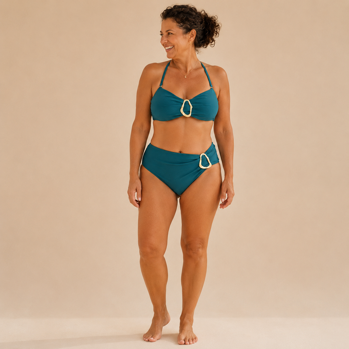 Dorada | Bikini Bandeau con Aro Dorato