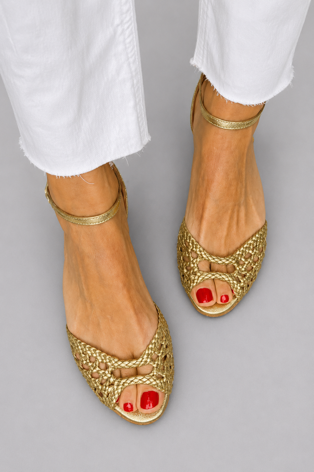 Isabel™ | Sandali Intrecciati Dorati
