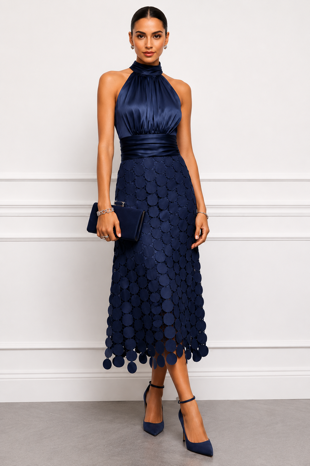 Céline | Abito Midi da Cerimonia Elegante