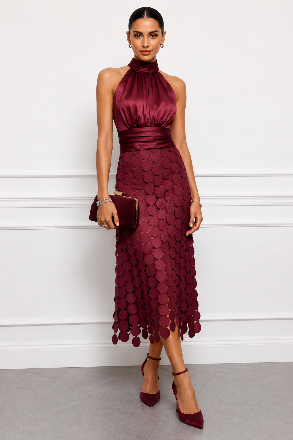 Céline | Abito Midi da Cerimonia Elegante