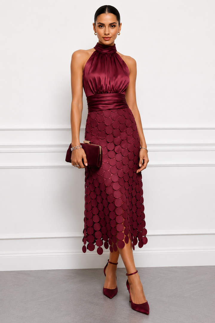 Céline | Abito Midi da Cerimonia Elegante