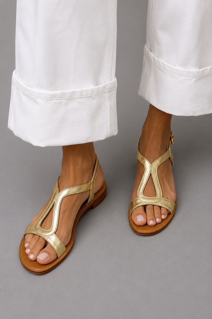 Lucía™ | Sandali Dorati Sole d’Estate