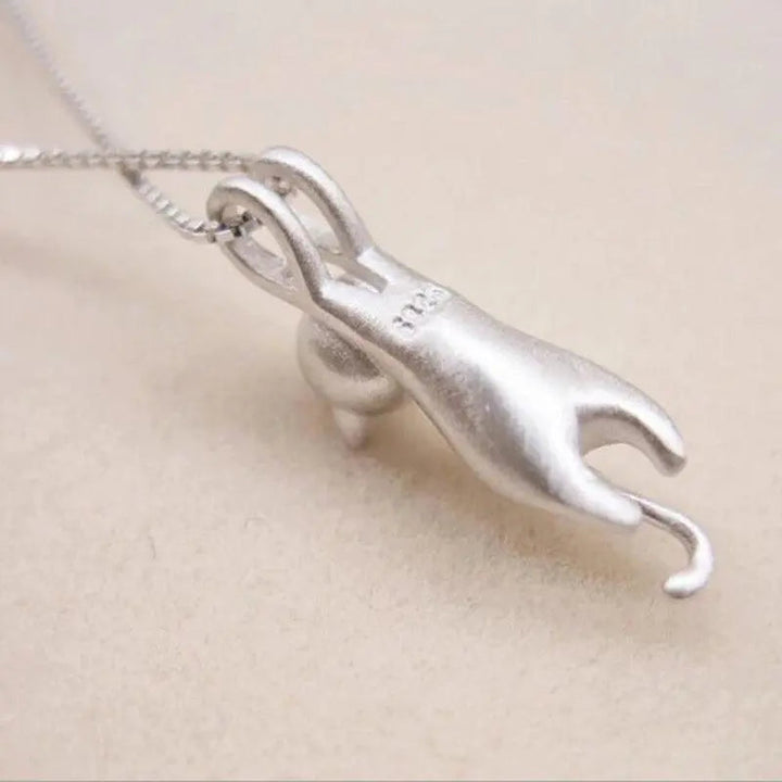 Collana simpatica con gattino in argento 925