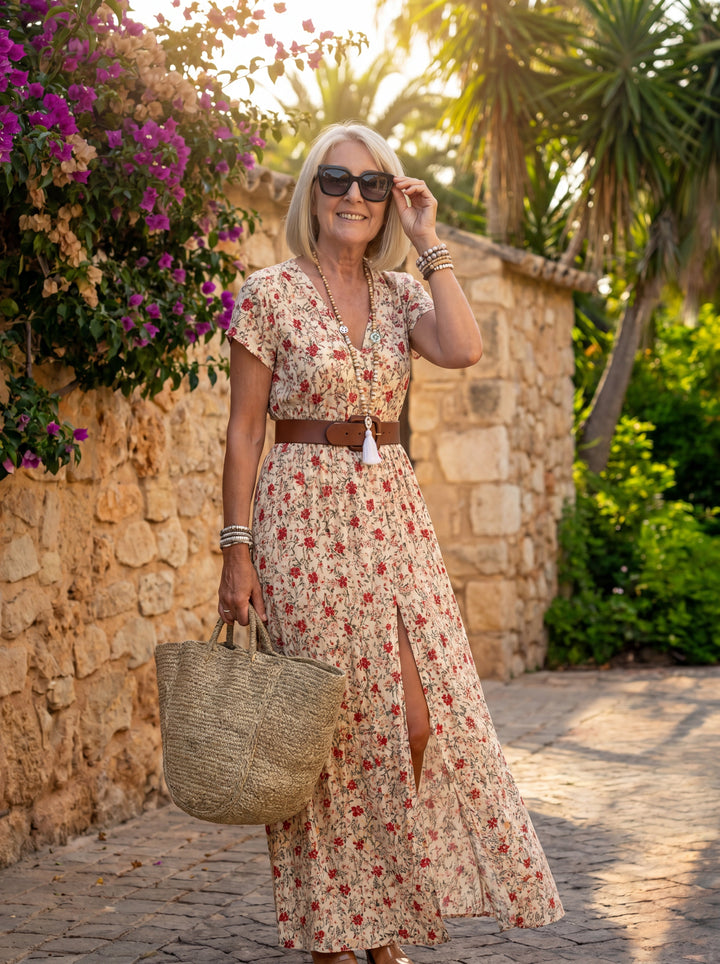 Joselin™ – Abito lungo bohemien e leggero con cintura