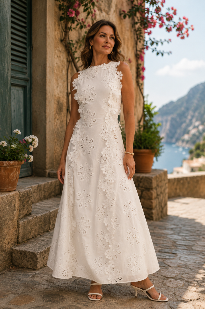 Della™ | Abito Maxi Ricamato Eleganza
