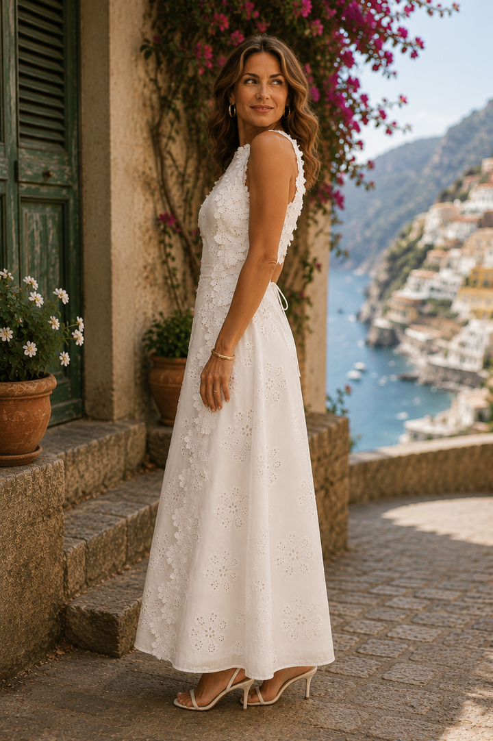 Della™ | Abito Maxi Ricamato Eleganza