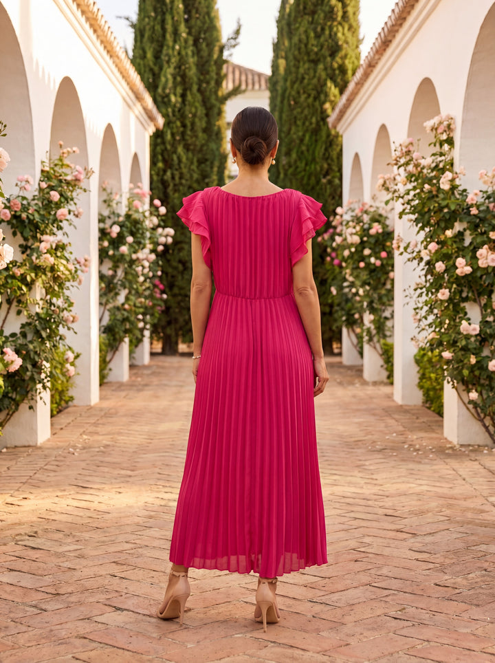 Seraphina™ | Abito Maxi Plissé Nodaria