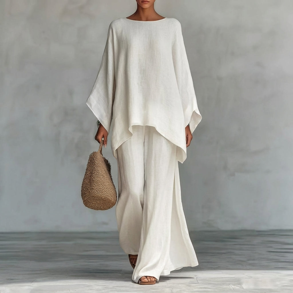 Christine | Completo Due Pezzi a Maniche Lunghe e Pantalone Largo