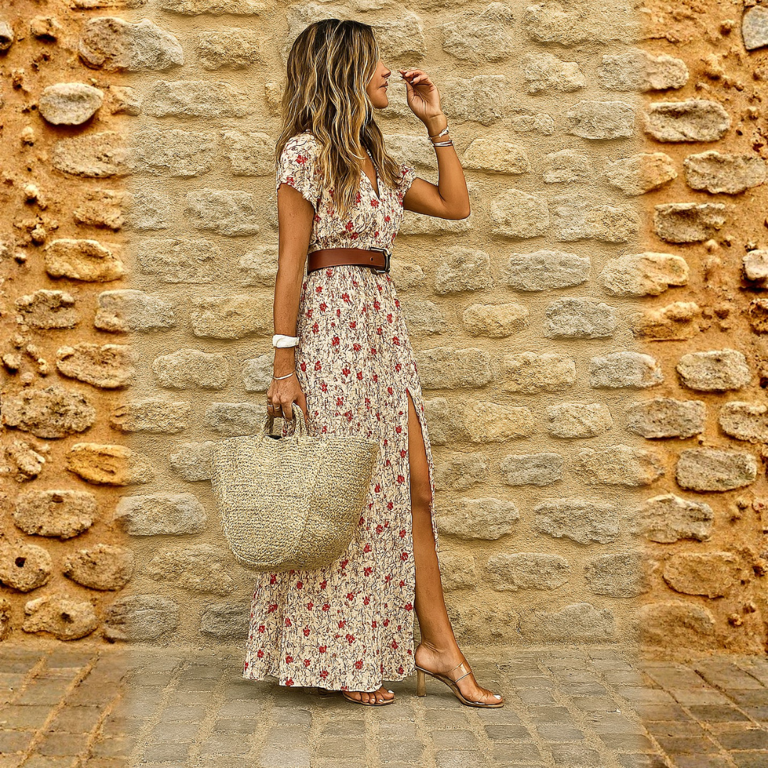 Joselin™ – Abito lungo bohemien e leggero con cintura