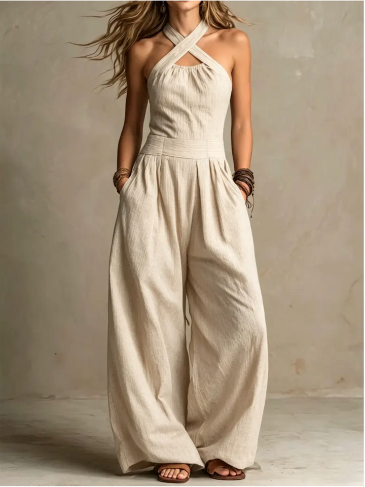 Alessia | Tuta Elegante in Lino e Cotone