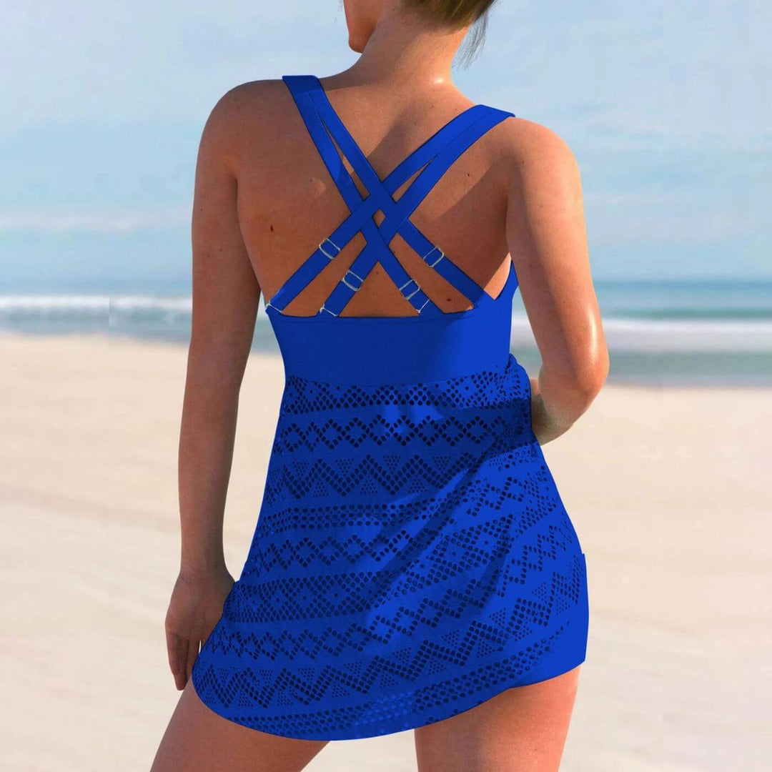 Sombra | Tankini con Gonna in Maglia Stampata