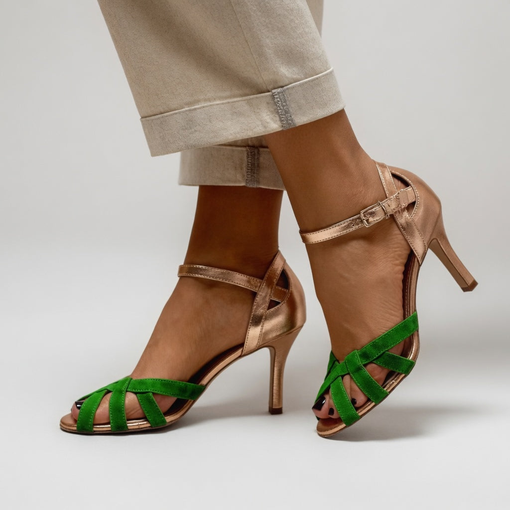 Amélia™ — Sandalo intrecciato con tacco a stiletto eleganza rétro femminile