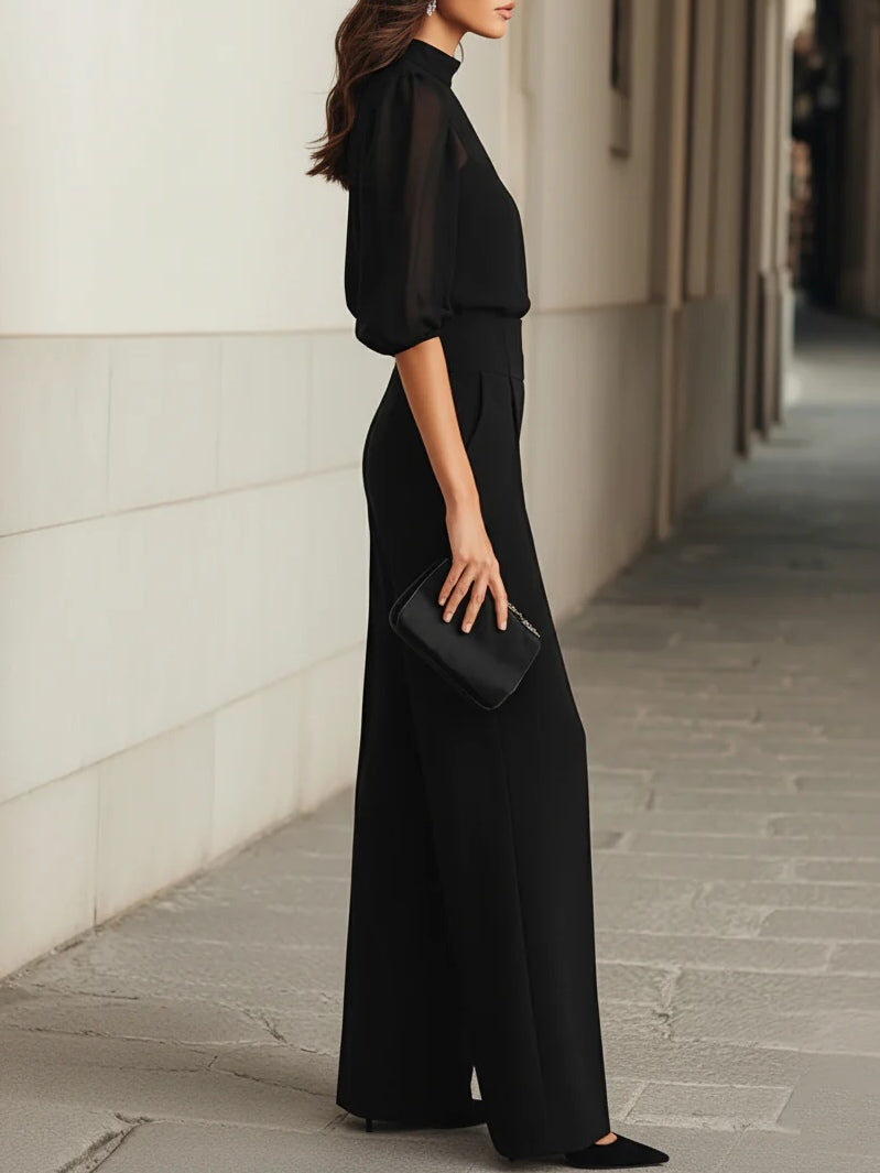 Elodie | Completo tre pezzi con top e pantaloni a gamba larga