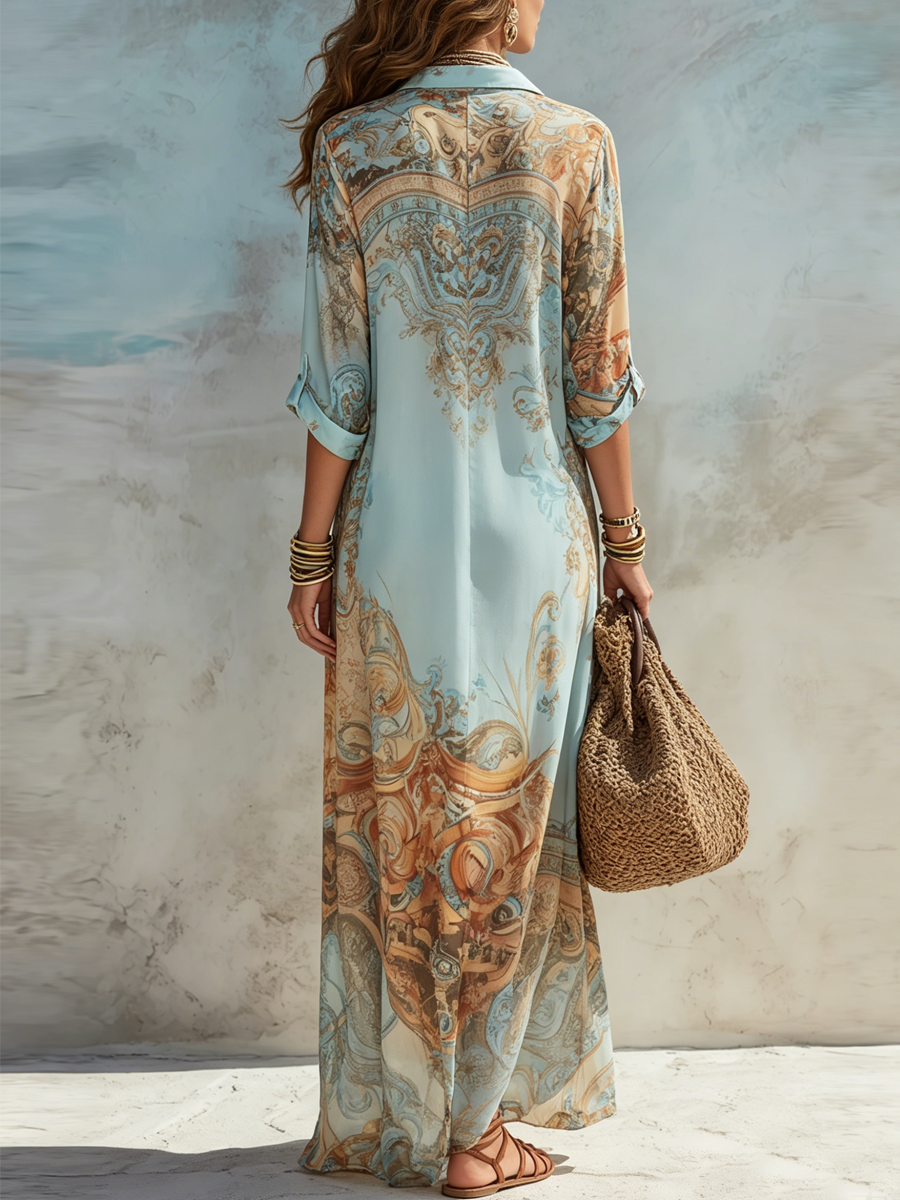 Lorna | Vestito camicia in stile mediterraneo