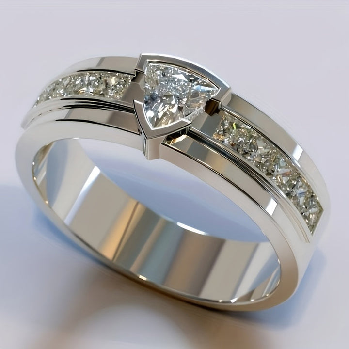 Anello in Argento con Strass Radianti