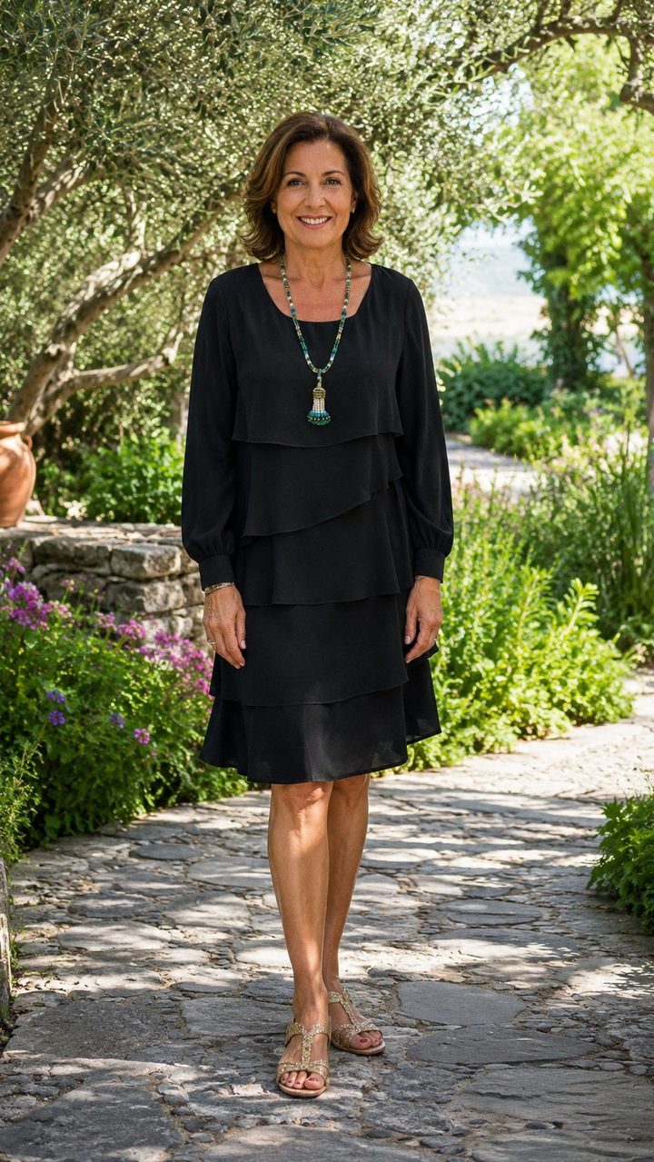 Teresa – Abito elegante e fluido con volant