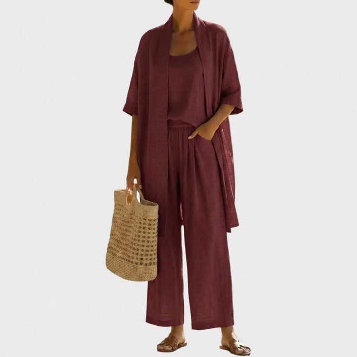 Serena™ | Elegante completo minimalista 3 pezzi leggero e traspirante
