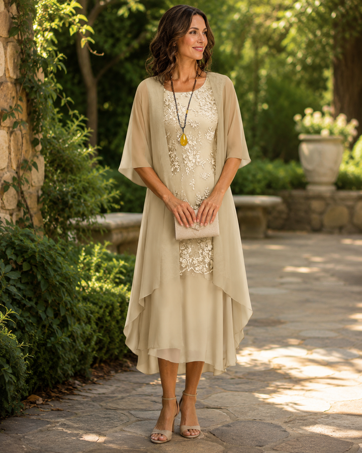 Eleanor | Elegante Abito Due Pezzi in Chiffon