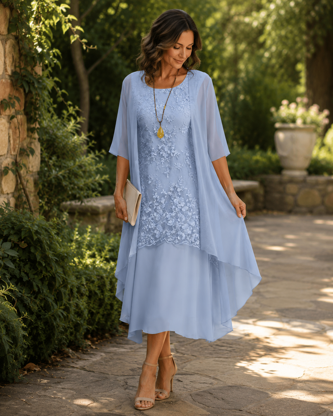Eleanor | Elegante Abito Due Pezzi in Chiffon