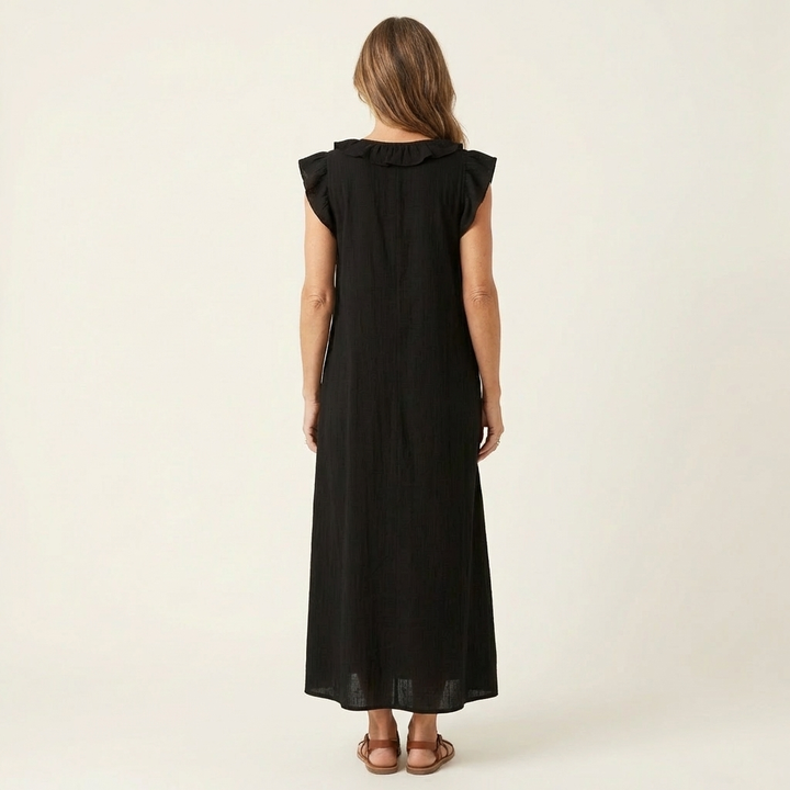 Josette | Abito Maxi con Rouches a V
