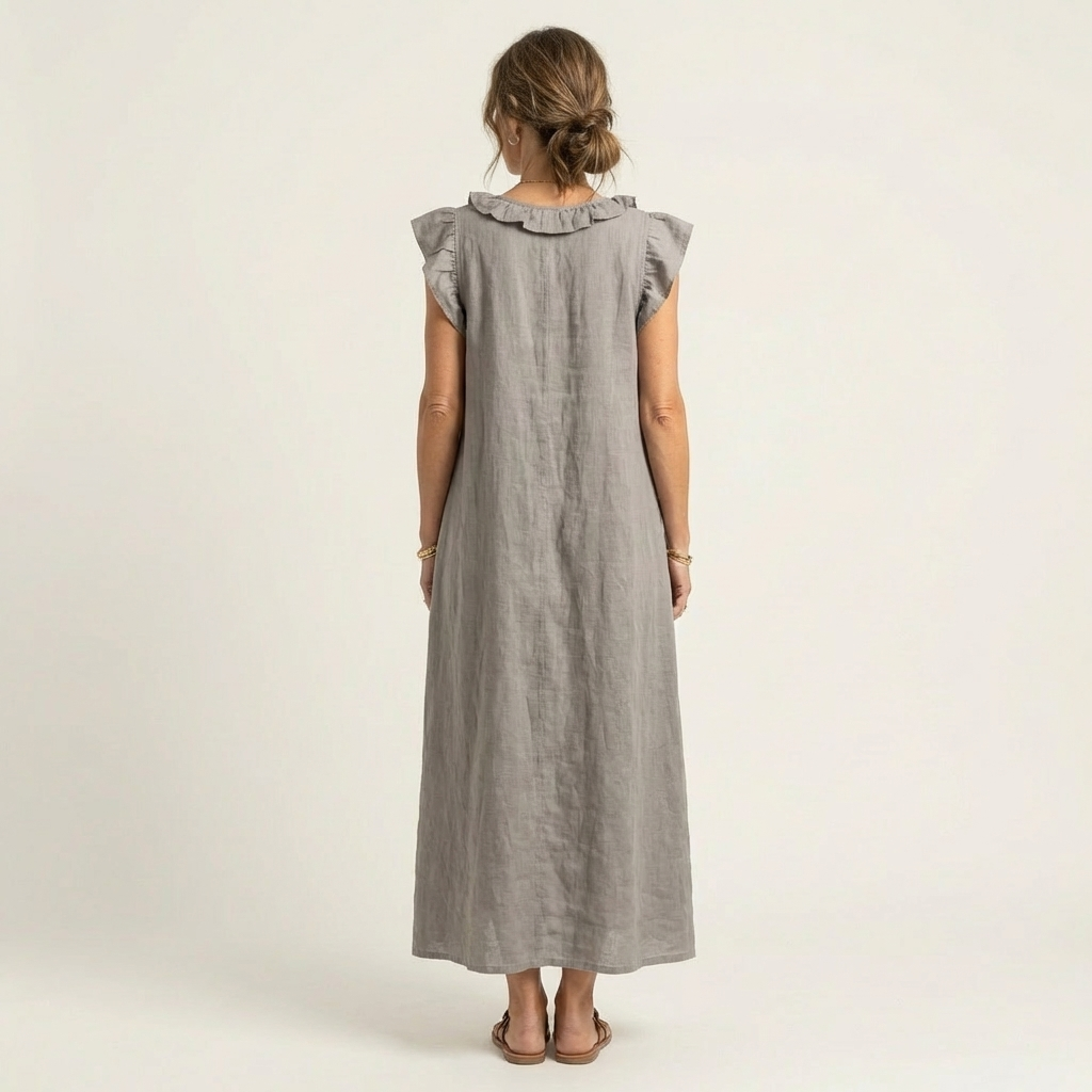 Josette | Abito Maxi con Rouches a V