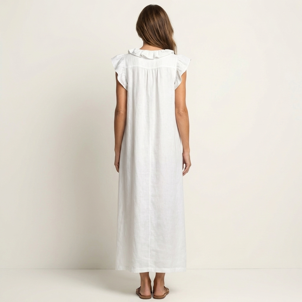 Josette | Abito Maxi con Rouches a V