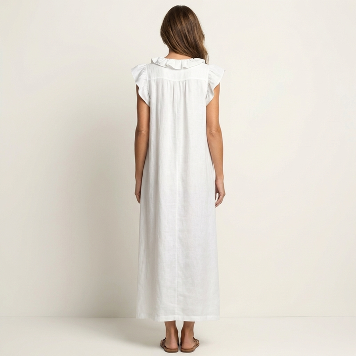 Josette | Abito Maxi con Rouches a V