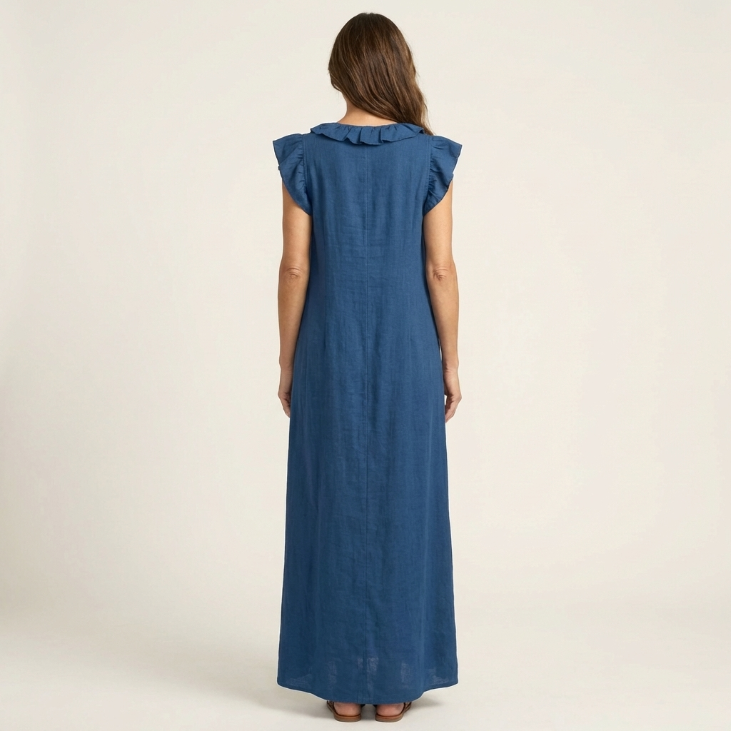 Josette | Abito Maxi con Rouches a V