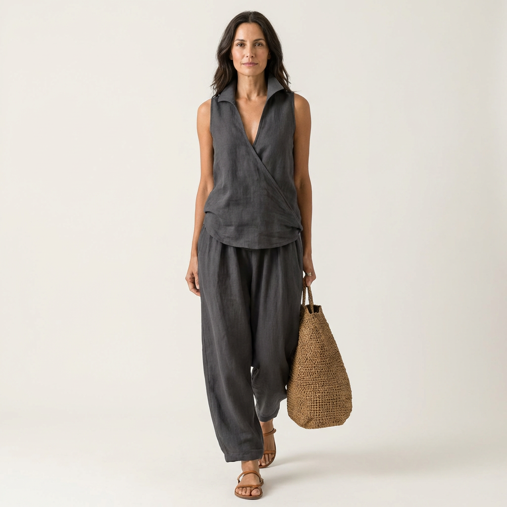 Twiila | Top Avvolgente & Pantaloni Ampi