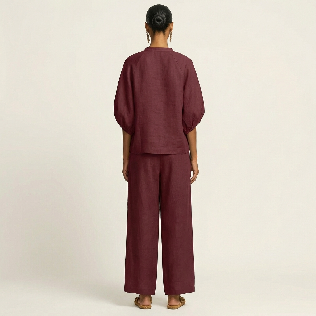Marlowe | Set con Maniche a Palloncino e Zip Frontale