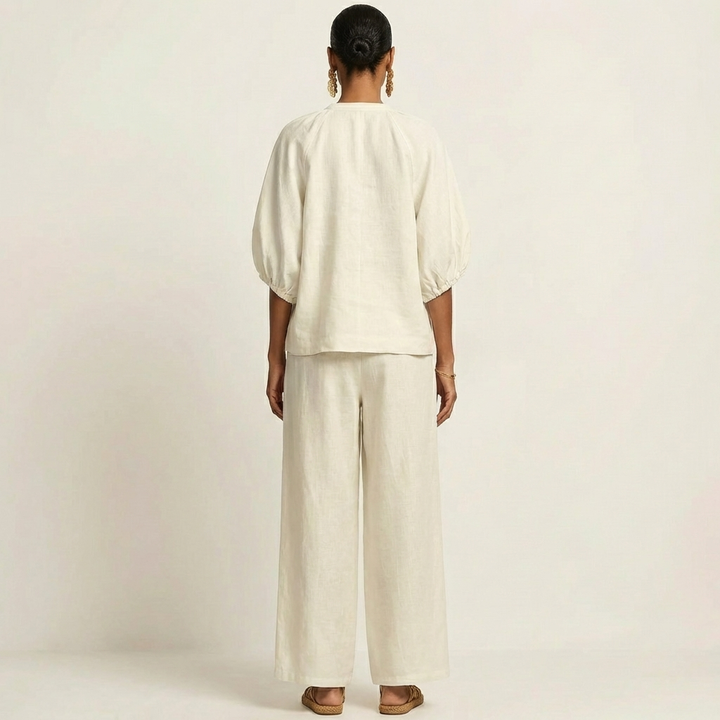 Marlowe | Set con Maniche a Palloncino e Zip Frontale