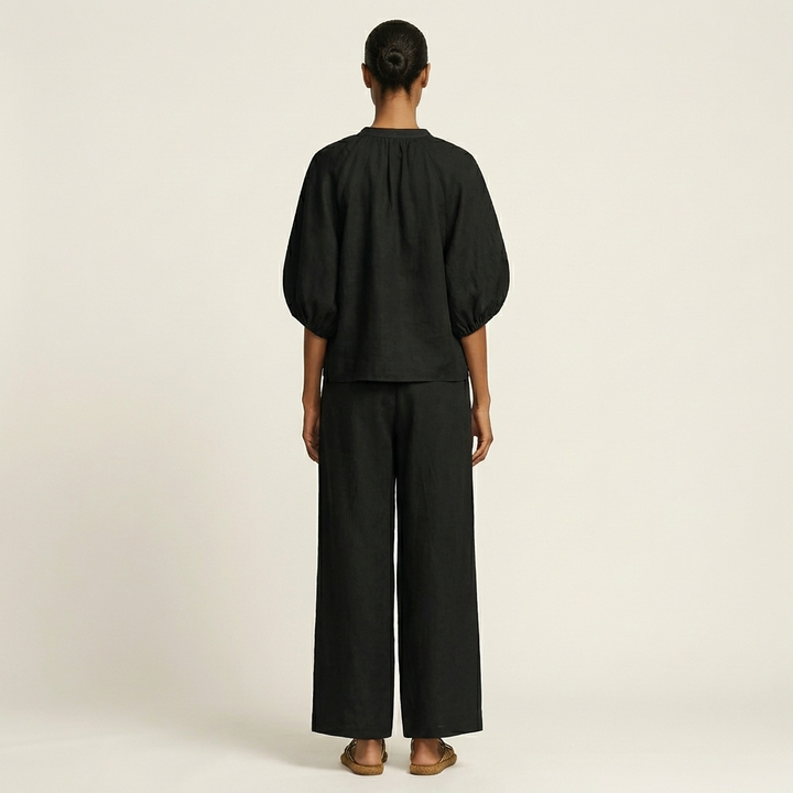 Marlowe | Set con Maniche a Palloncino e Zip Frontale